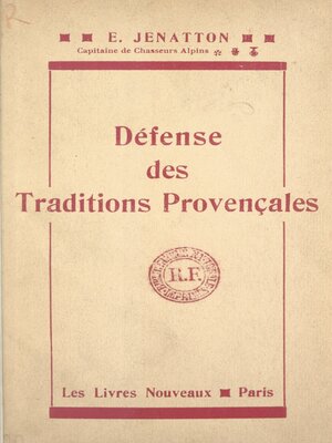 cover image of Défense des traditions provençales (1)
